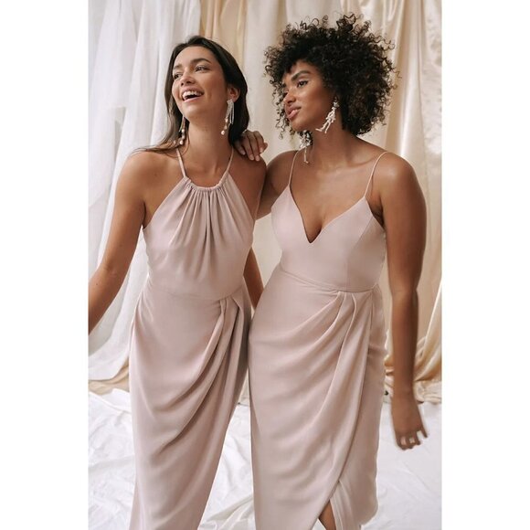 Shona Joy Core High Neck Dress Pink Womens Size 8 - Picture 5 of 16